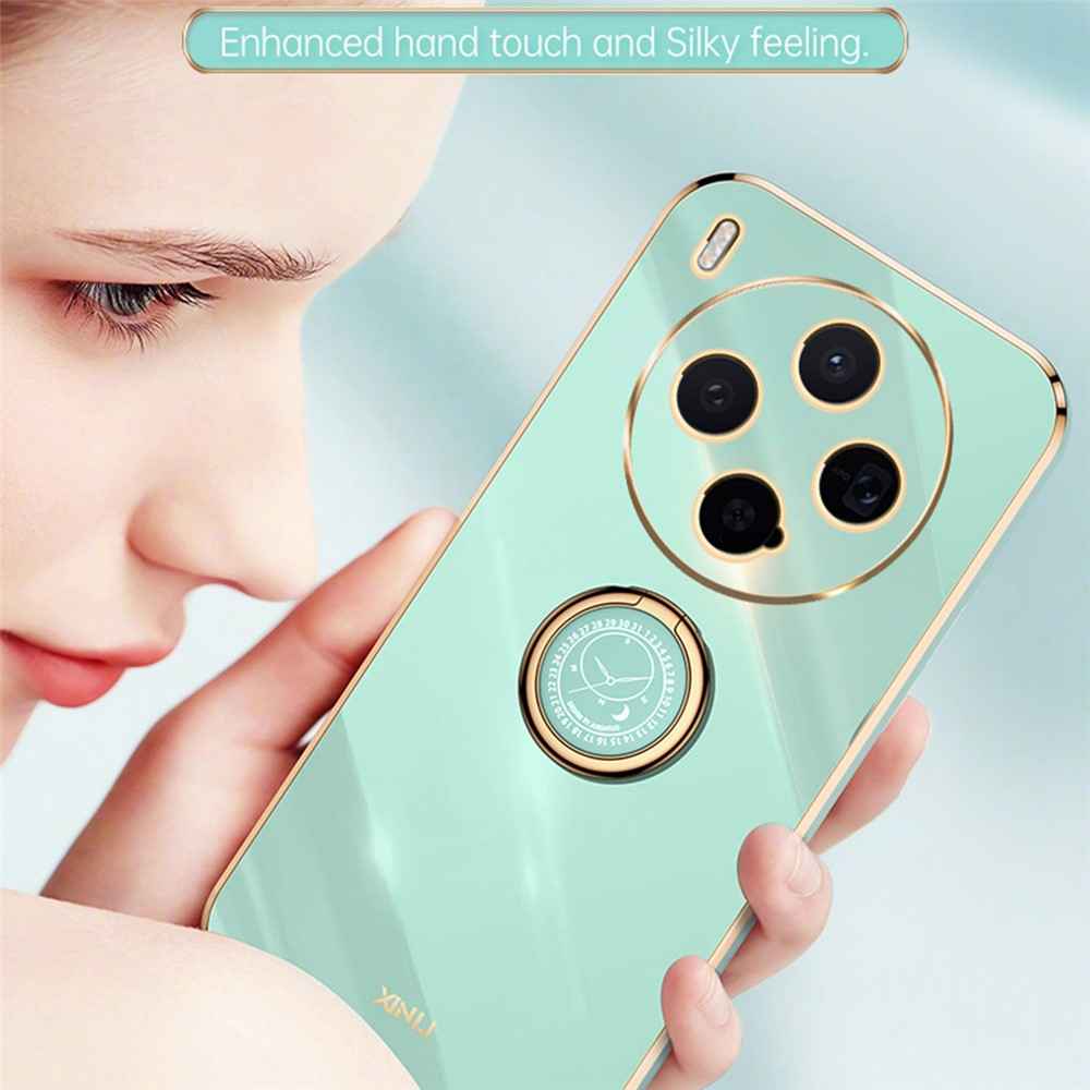 Bulk Purchasing XINLI For vivo X300 5G Case Ring Kickstand Electroplating TPU Phone Cover - White