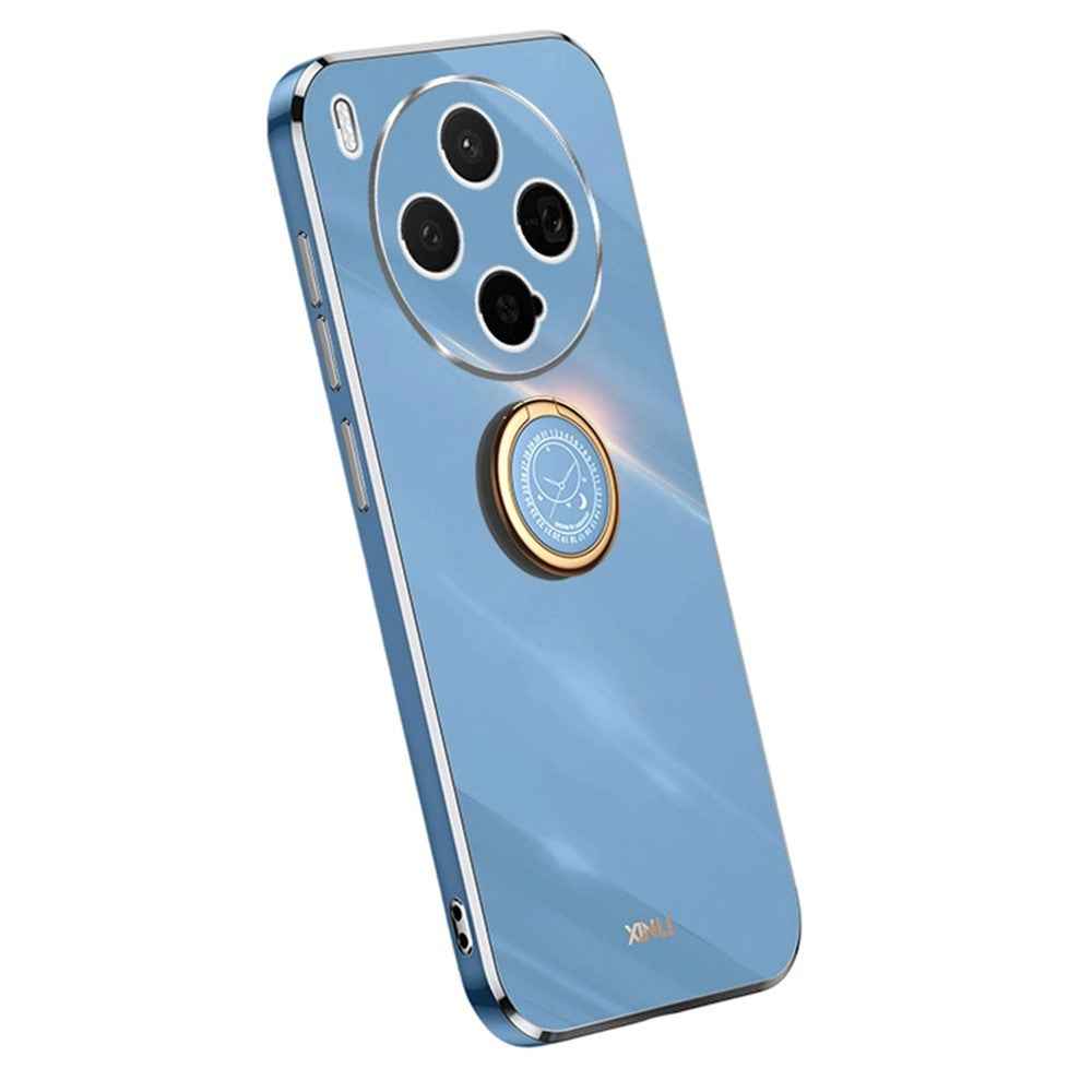Bulk Purchasing XINLI For vivo X300 5G Case Ring Kickstand Electroplating TPU Phone Cover - Blue