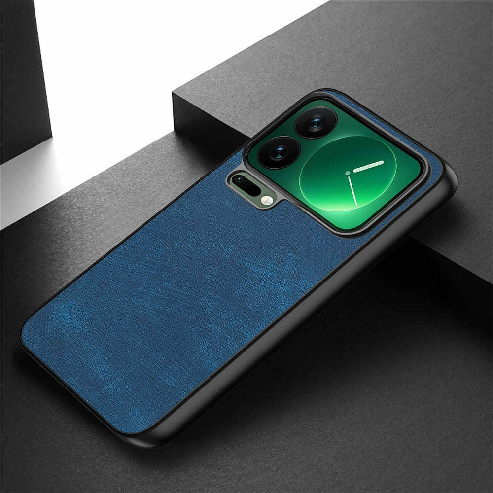For Xiaomi 17 Pro Max Case Shockproof Slim Retro Leather Phone Back Cover - Blue