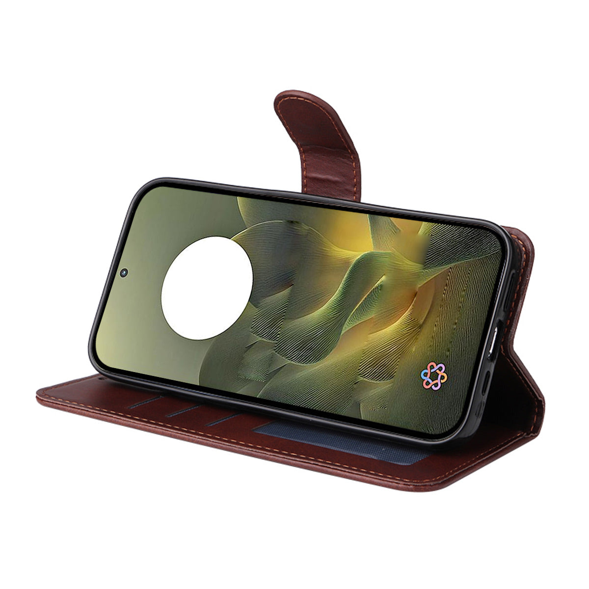 For Motorola Edge 70 5G PU Leather Wallet Case ENKAY HAT PRINCE Phone Stand Cover with 9H Tempered Glass - Red