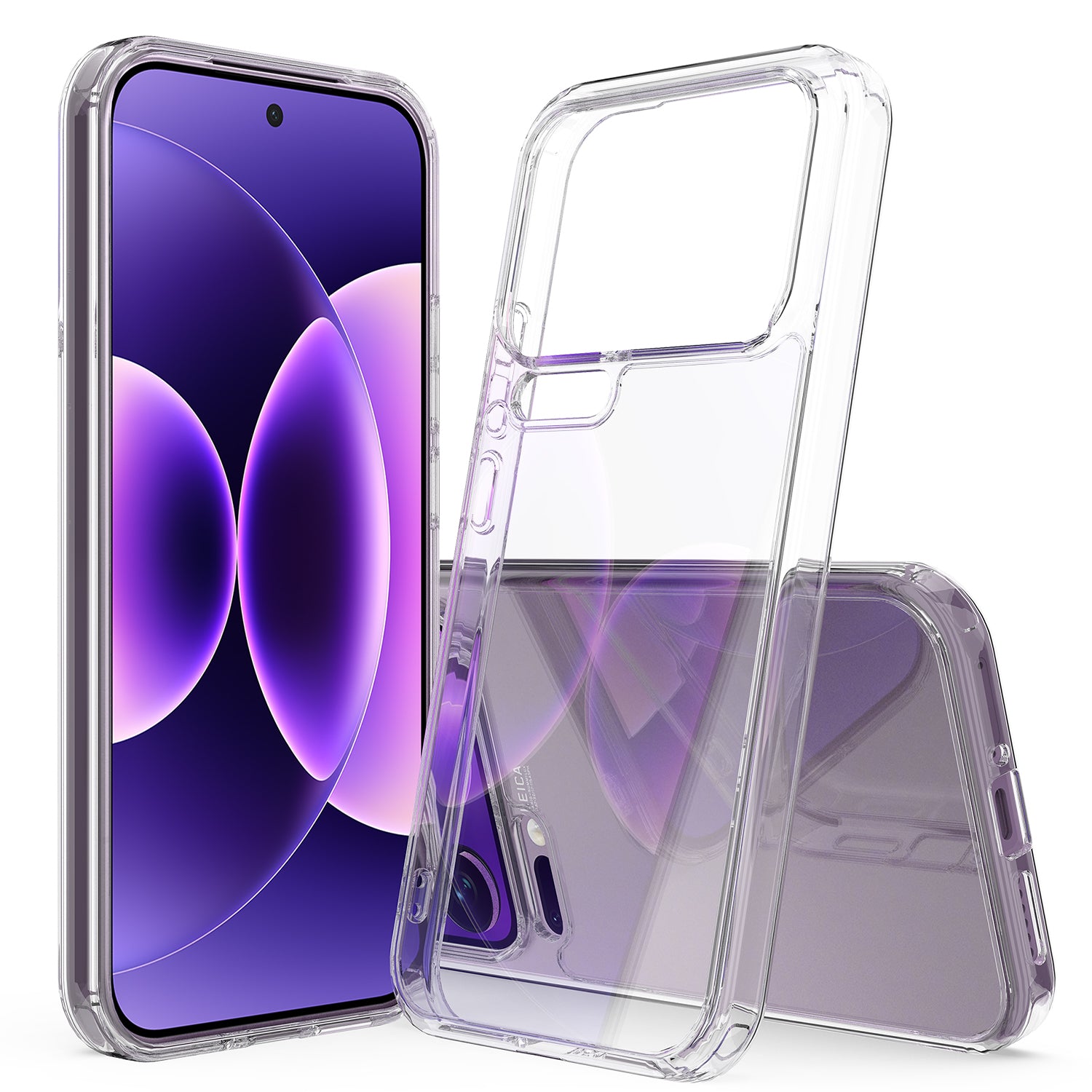 For Xiaomi 17 Pro Max Clear Phone Case TPU+Acrylic Shockproof Phone Back Cover - Clear