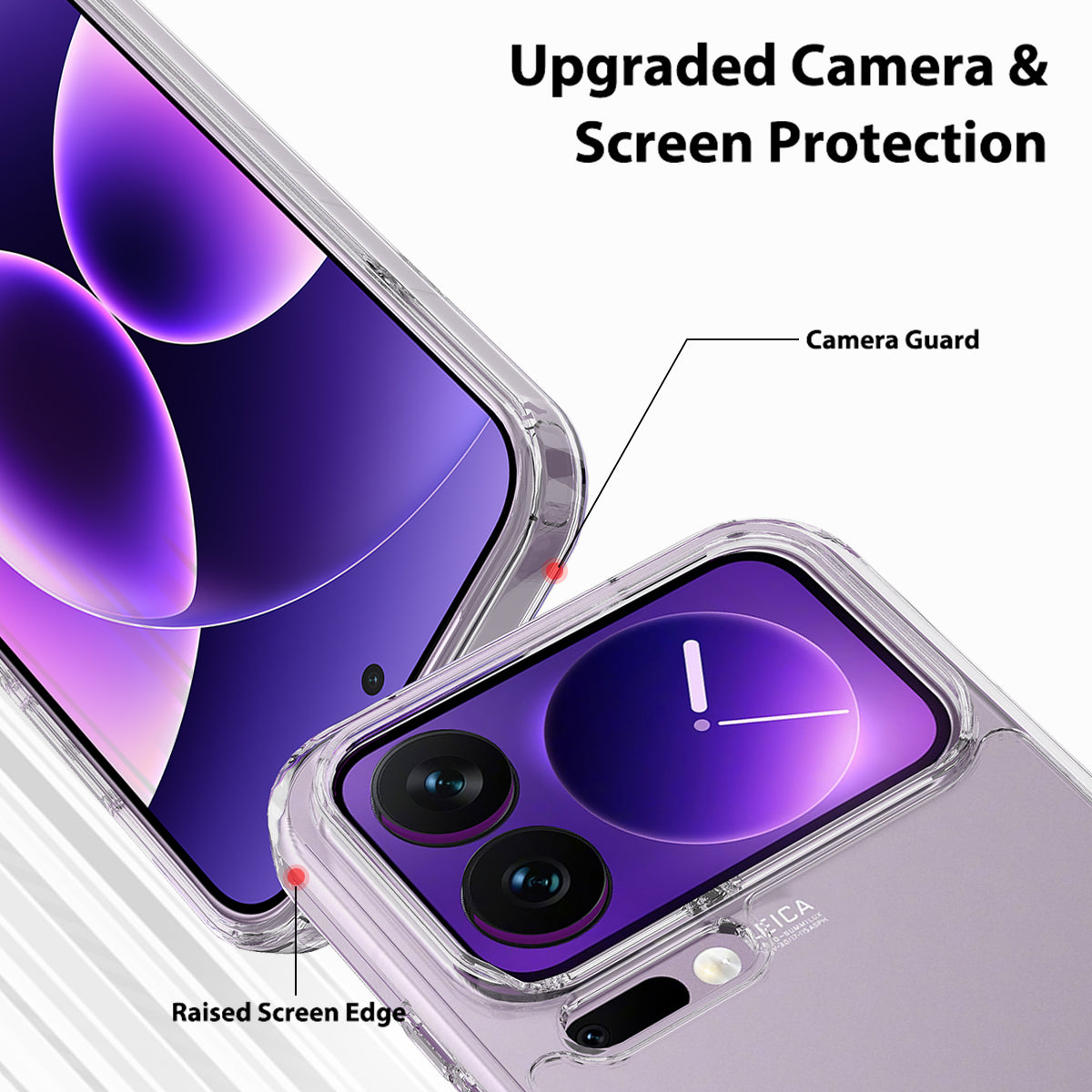 For Xiaomi 17 Pro Max Clear Phone Case TPU+Acrylic Shockproof Phone Back Cover - Clear