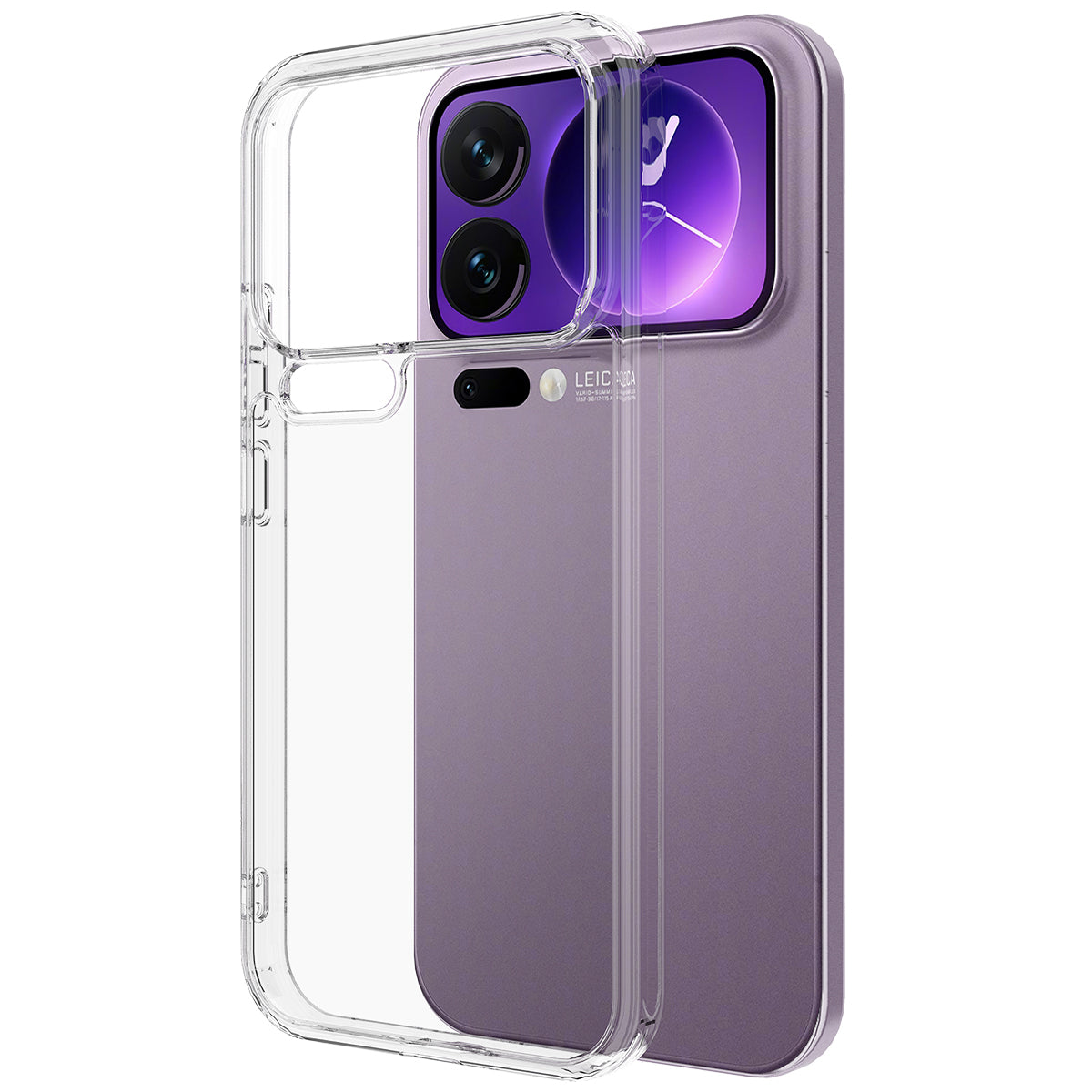 For Xiaomi 17 Pro Max Clear Phone Case TPU+Acrylic Shockproof Phone Back Cover - Clear