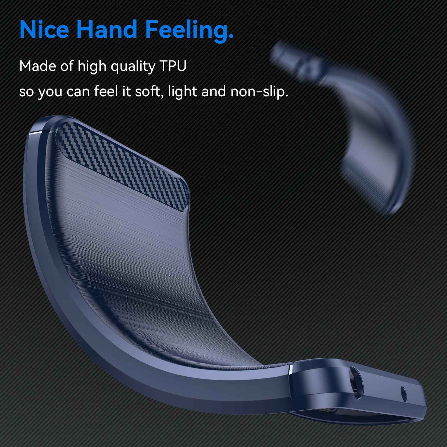For Xiaomi 17 Pro Case with Screen Film WANLONFENG LS Series Big Lens Hole Brushed Texture TPU Phone Cover - Blue