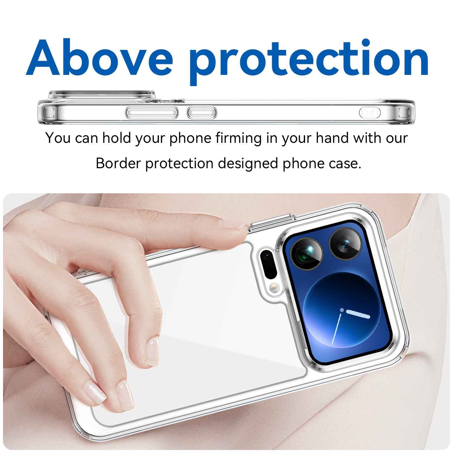 For Xiaomi 17 Pro Case WANLONFENG MF Series TPU Acrylic Clear Phone Cover with Tempered Glass Film - Transparent