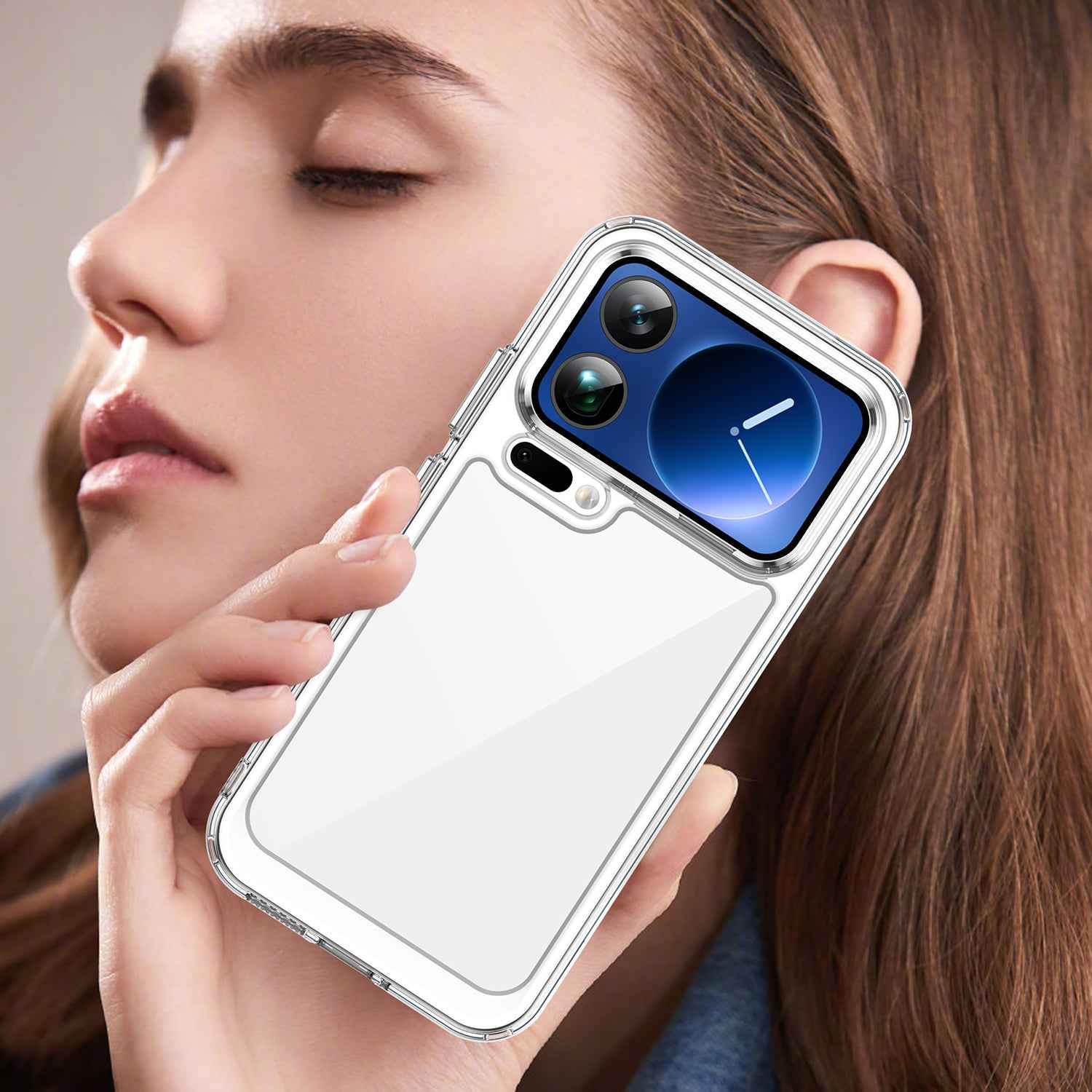 For Xiaomi 17 Pro Case WANLONFENG MF Series TPU Acrylic Clear Phone Cover with Tempered Glass Film - Transparent