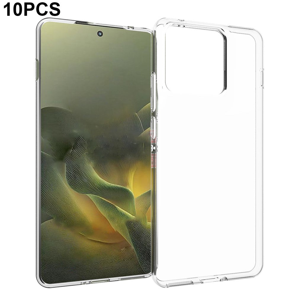 10Pcs   /   Pack For Motorola Edge 70 5G  /  Motorola X70 Air 5G Case Watermark Free TPU Protective Clear Phone Cover