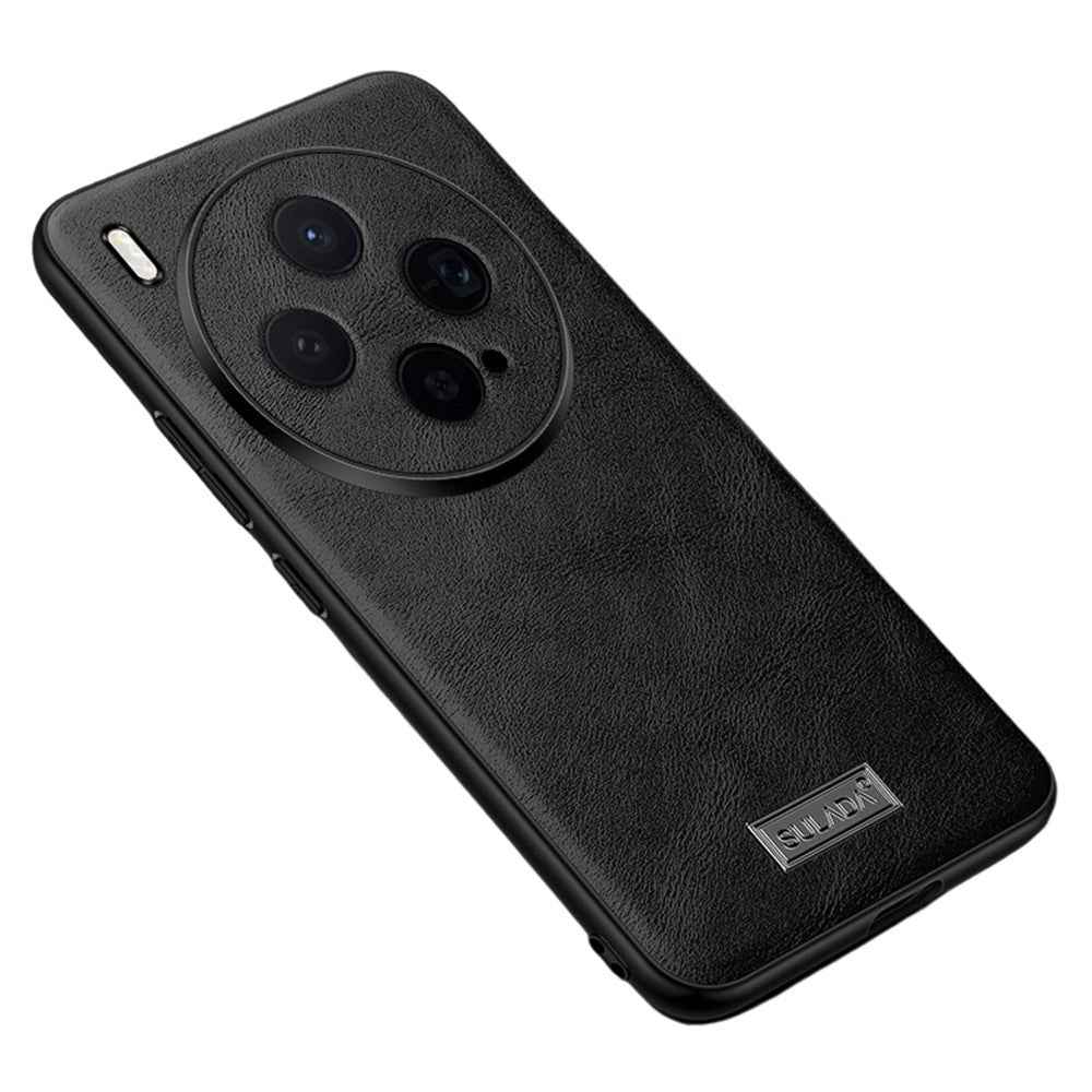 SULADA For vivo X300 5G Case PU Leather + TPU + PC Back Phone Cover - Black