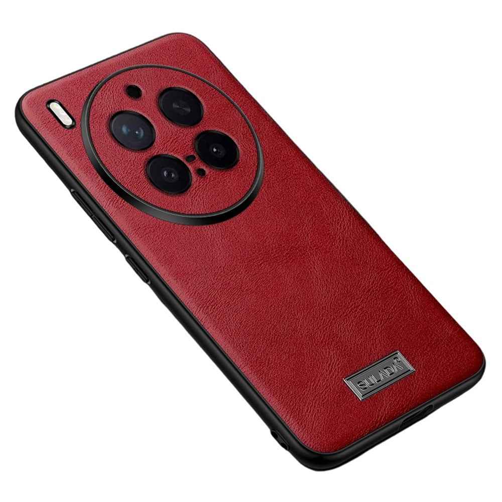 SULADA For vivo X300 Pro 5G Case PU Leather + TPU + PC Back Phone Cover - Red