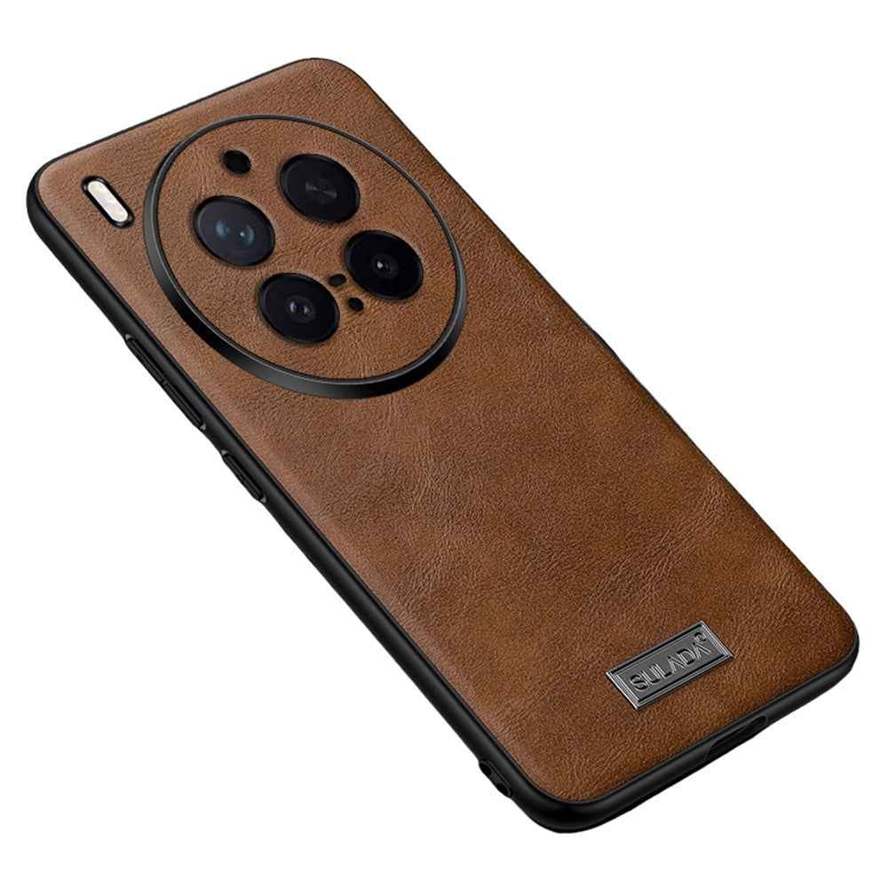SULADA For vivo X300 Pro 5G Case PU Leather + TPU + PC Back Phone Cover - Brown