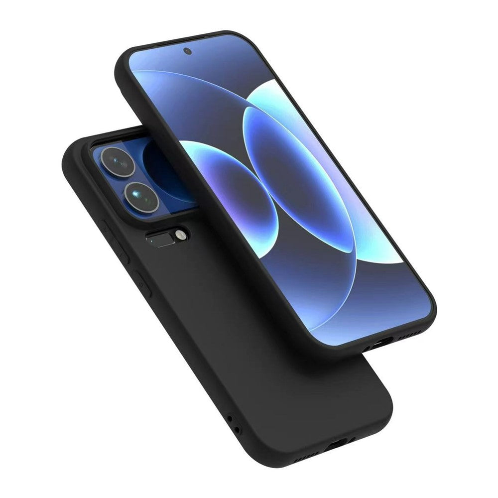 For Xiaomi 17 Pro Max Case Soft Matte Back TPU Black Phone Cover (Large Cutout)
