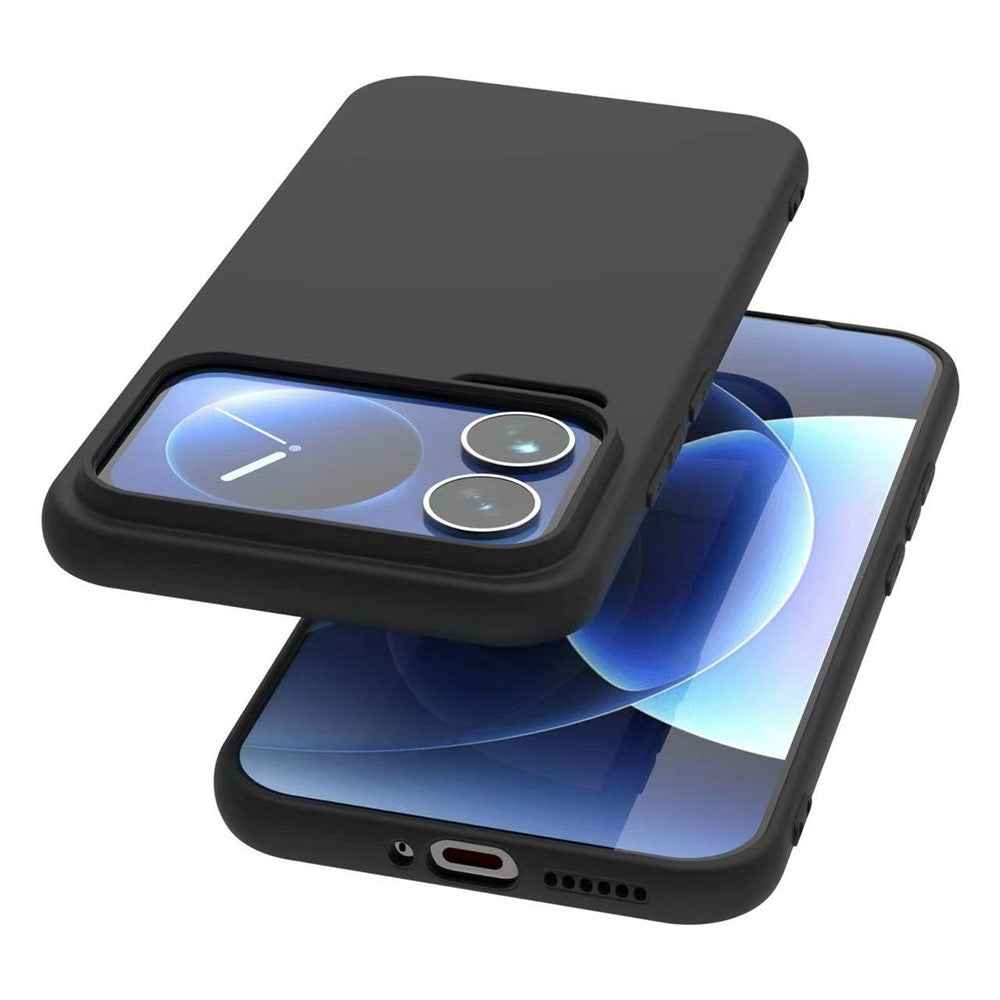 For Xiaomi 17 Pro Case Soft Matte Back TPU Black Phone Cover (Large Cutout)