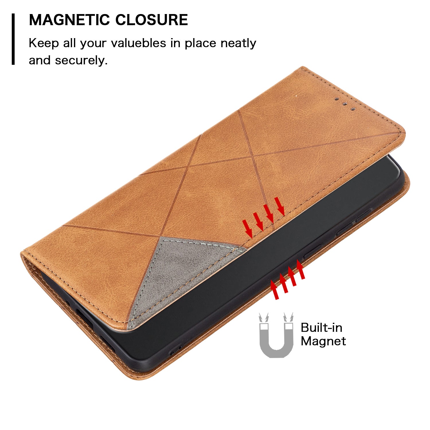 For Xiaomi Redmi Note 15 Pro 4G (Global) Case Card Slots Geometry Imprint Leather Phone Cover - Yellow