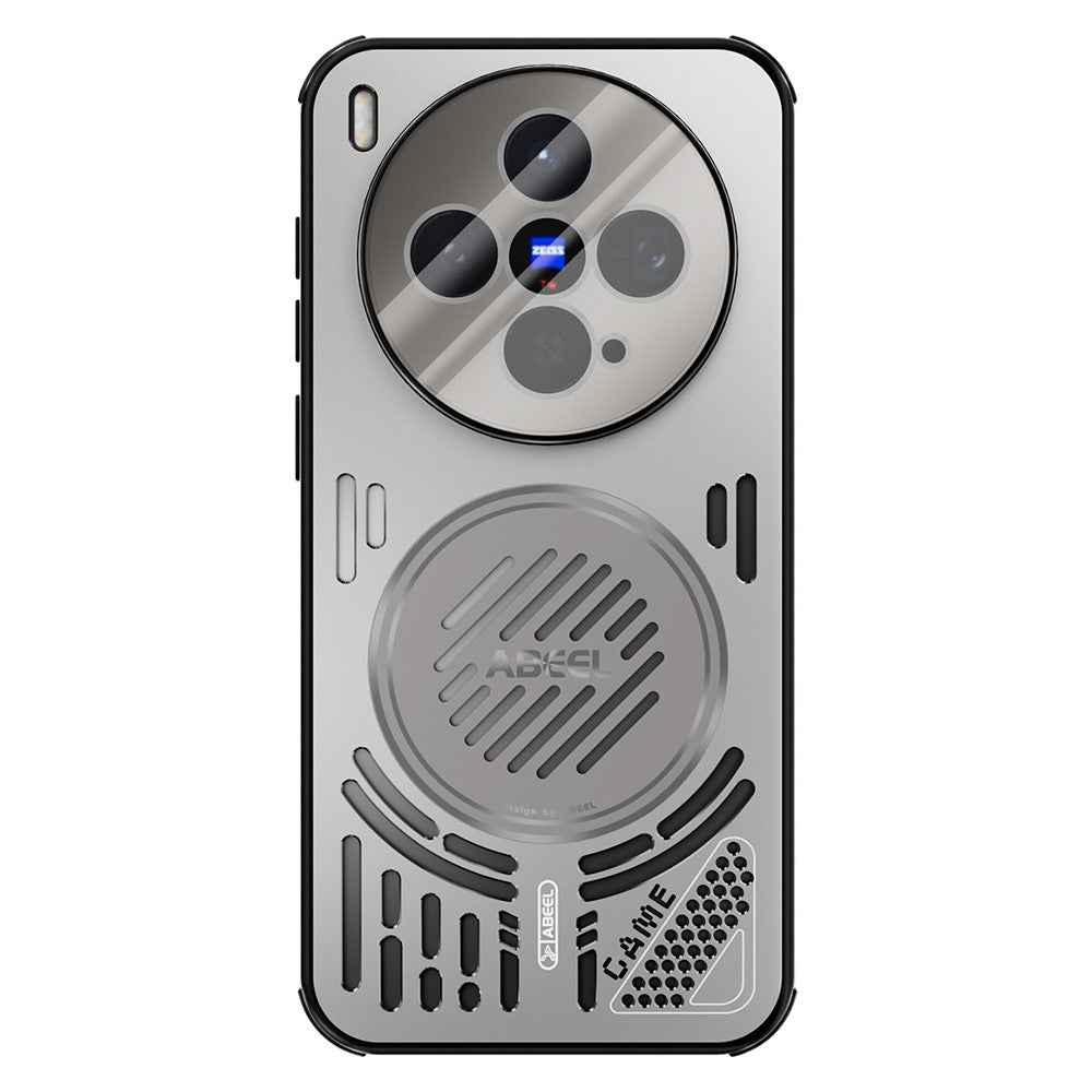 ABEEL For vivo X300 5G Magnetic Case Aluminium Alloy + PC + TPU Hollow Heat Dissipation Phone Cover - Titanium Grey
