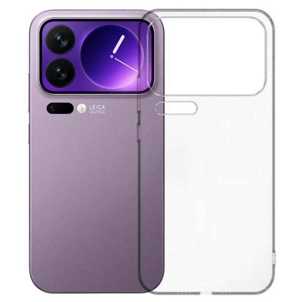 WANLONFENG YJ1 Series For Xiaomi 17 Pro Case Big Lens Hole 1.5mm Rounded Edge Clear TPU Phone Cover with 2 Screen Films