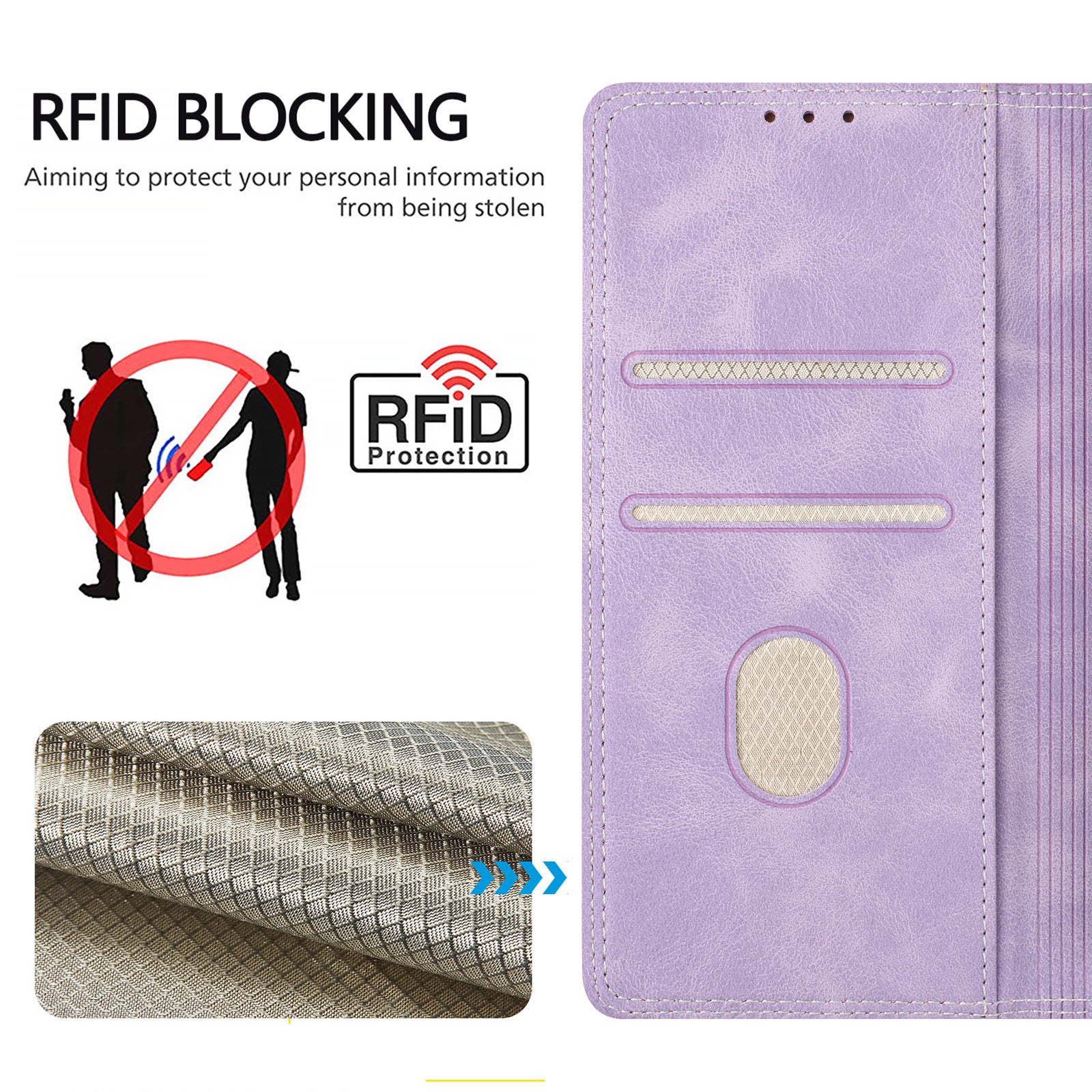 For Motorola Edge 70 5G Leather Case Skin Touch Color Splicing RFID Blocking Wallet Stand Phone Cover - Purple / Pink