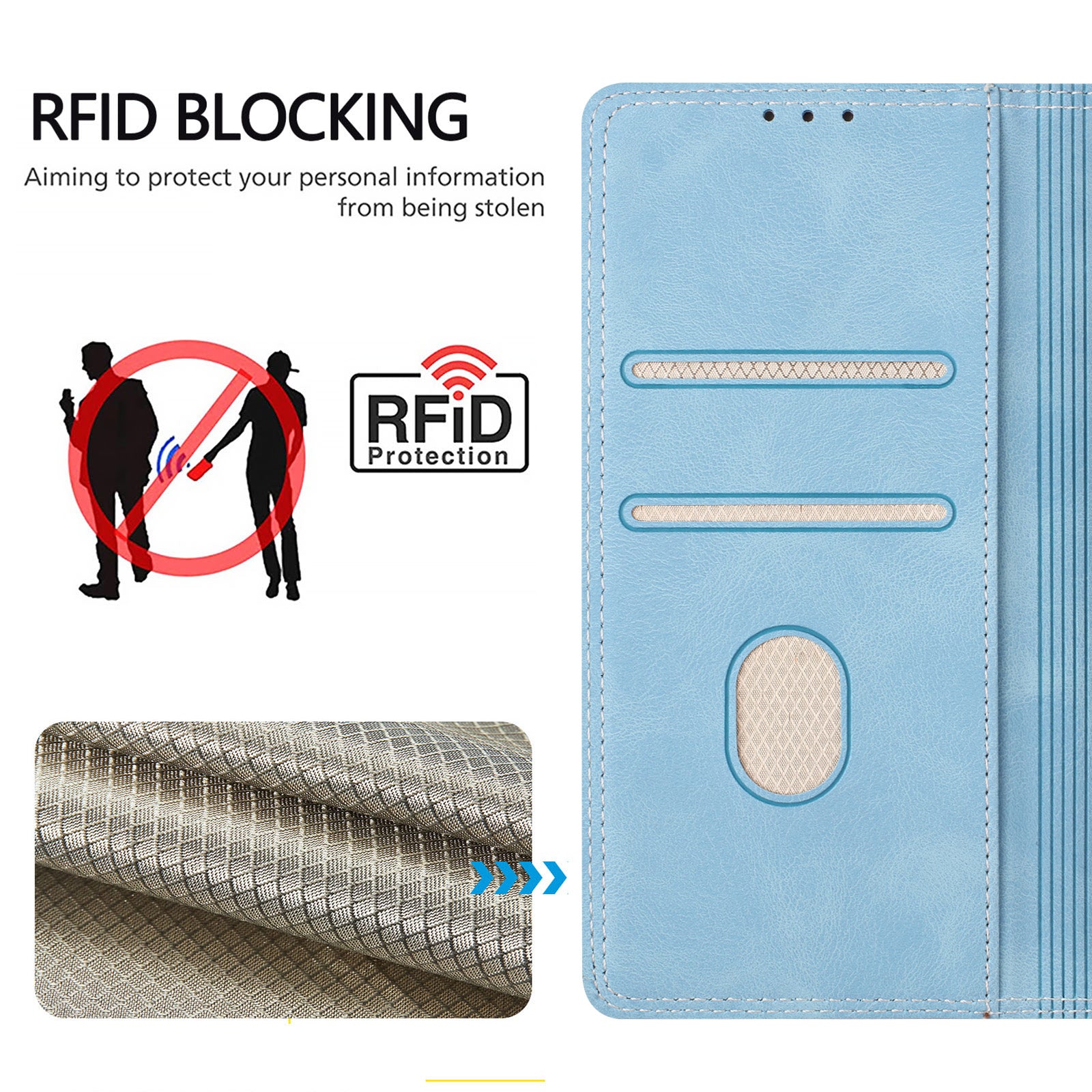 For Motorola Edge 70 5G Leather Case Skin Touch Color Splicing RFID Blocking Wallet Stand Phone Cover - Blue / Purple