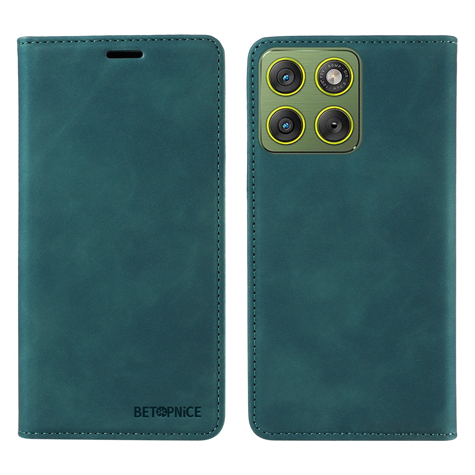 For Motorola Edge 70 5G Case BETOPNICE Magnetic Closure RFID Blocking Wallet Stand Leather Phone Cover - Green