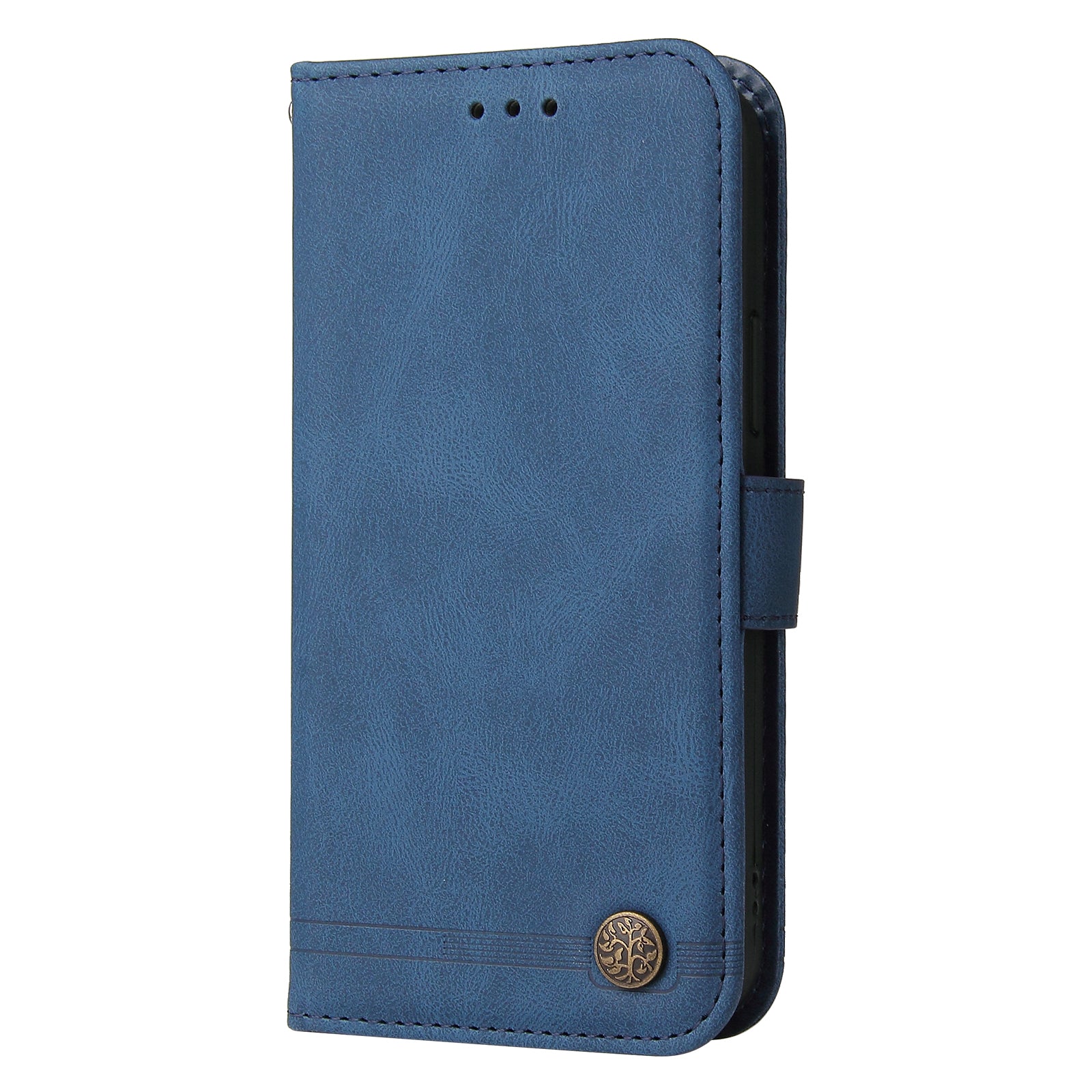 For Motorola Edge 70 5G Leather Wallet Cases Skin Touch Phone Cover Stand with Strap - Blue