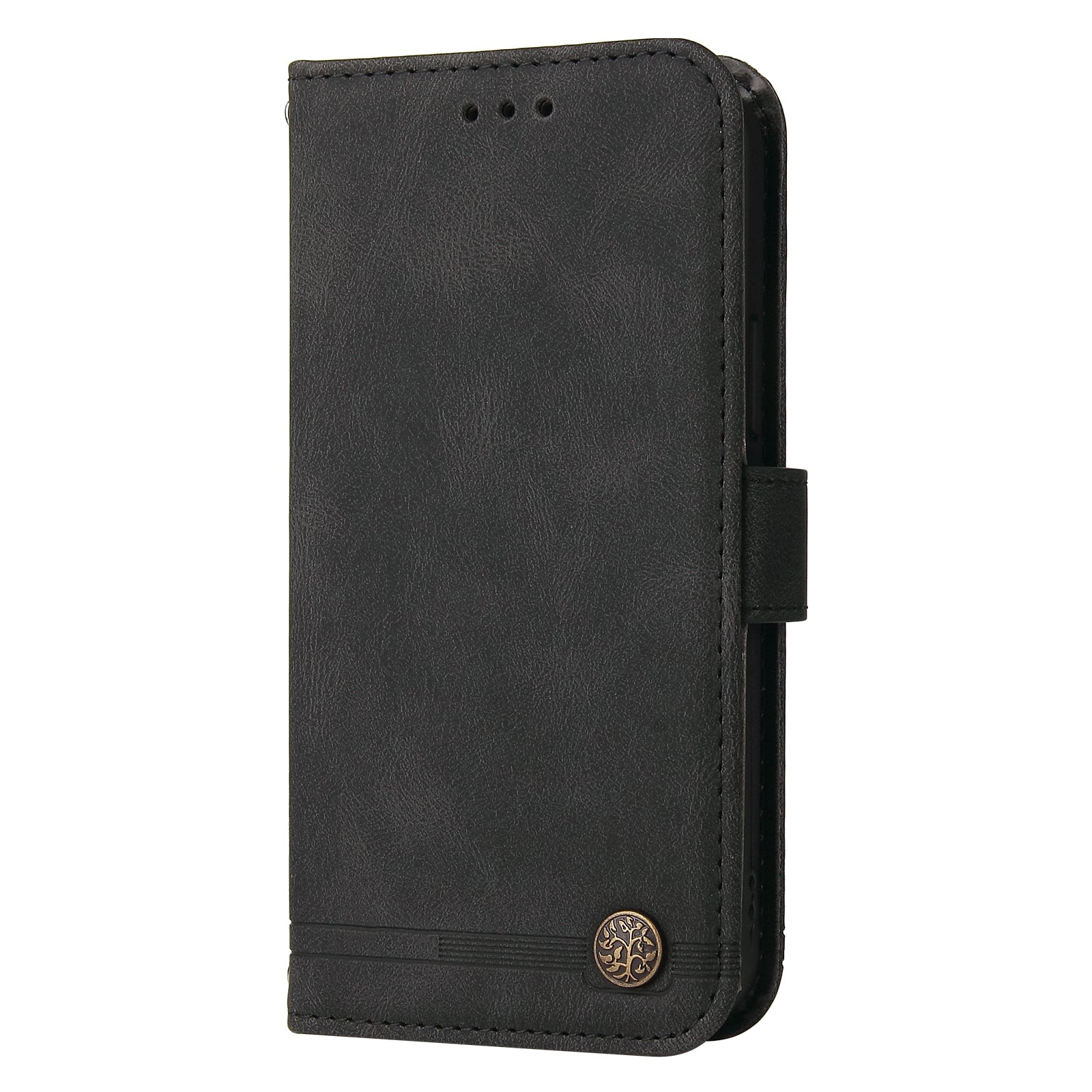 For Motorola Edge 70 5G Leather Wallet Cases Skin Touch Phone Cover Stand with Strap - Black