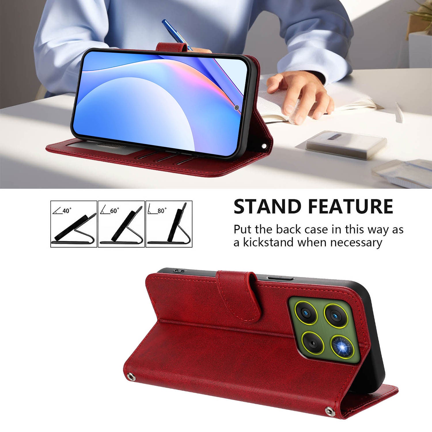 For Motorola Edge 70 5G Case Panda Imprint RFID Blocking Wallet Leather Phone Cover with Wrist Strap - Wine Red
