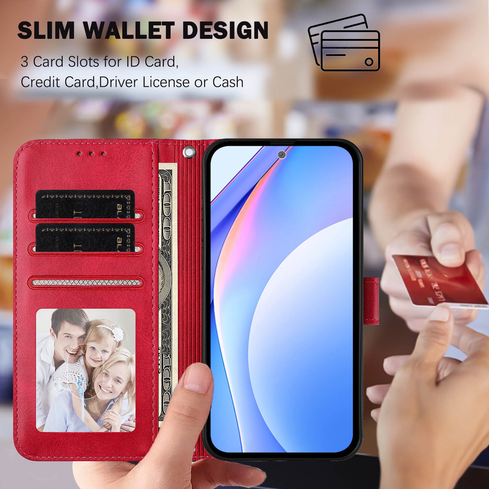 For Motorola Edge 70 5G Case Panda Imprint RFID Blocking Wallet Leather Phone Cover with Wrist Strap - Rose