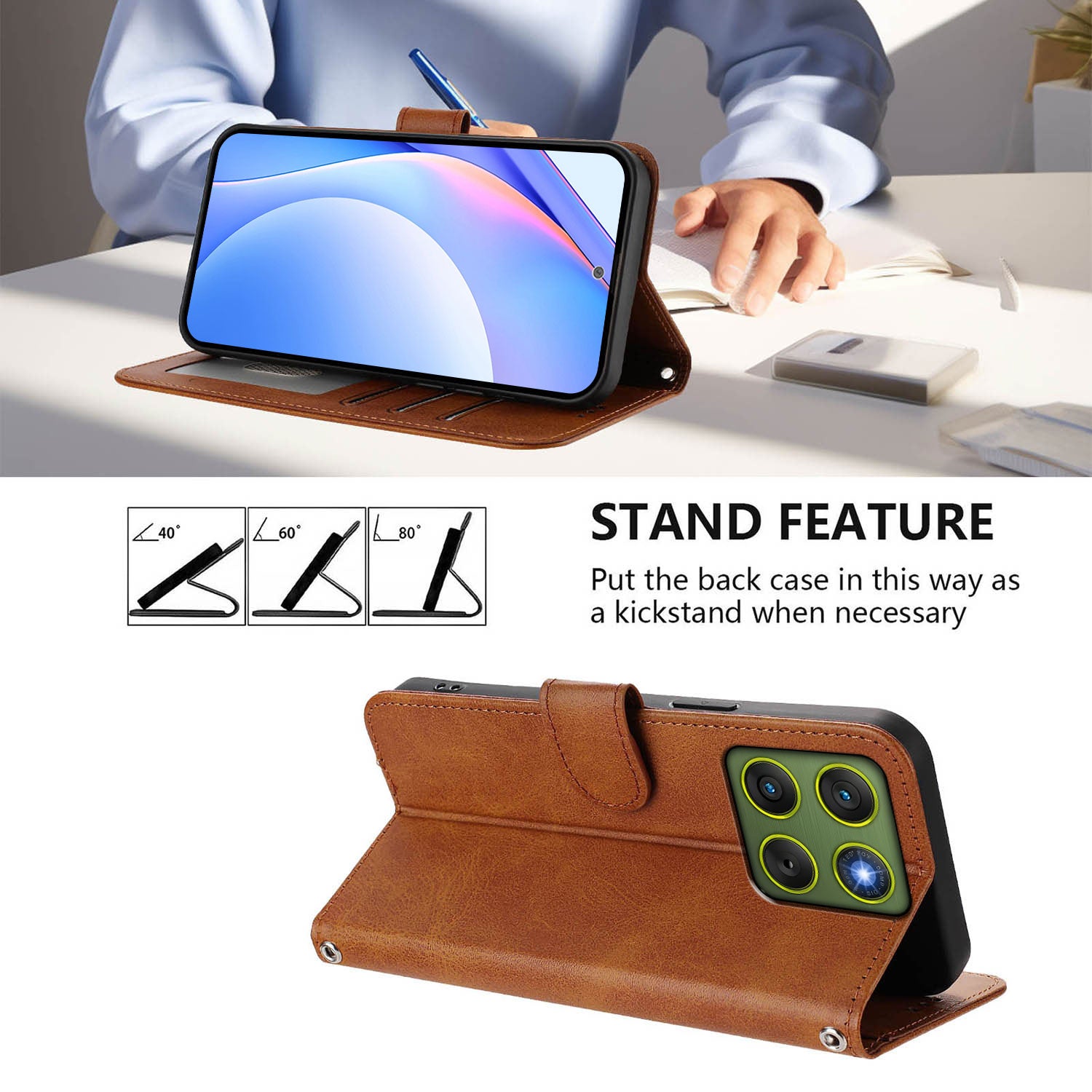 For Motorola Edge 70 5G Case Panda Imprint RFID Blocking Wallet Leather Phone Cover with Wrist Strap - Brown