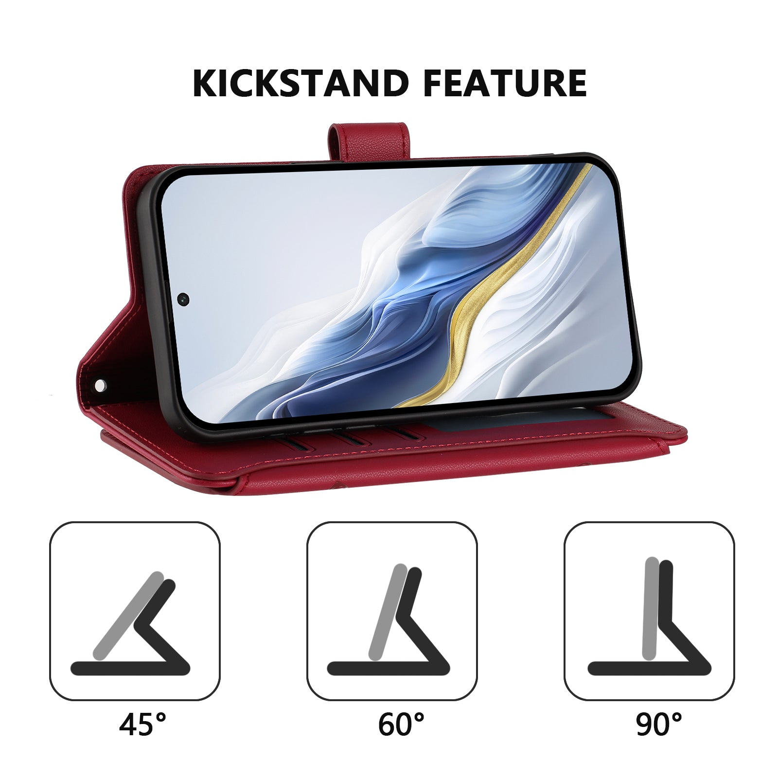 For Motorola Edge 70 5G Leather Case Butterfly Floral Imprint Zipper Wallet Stand Cover with Wrist Strap - Wine Red
