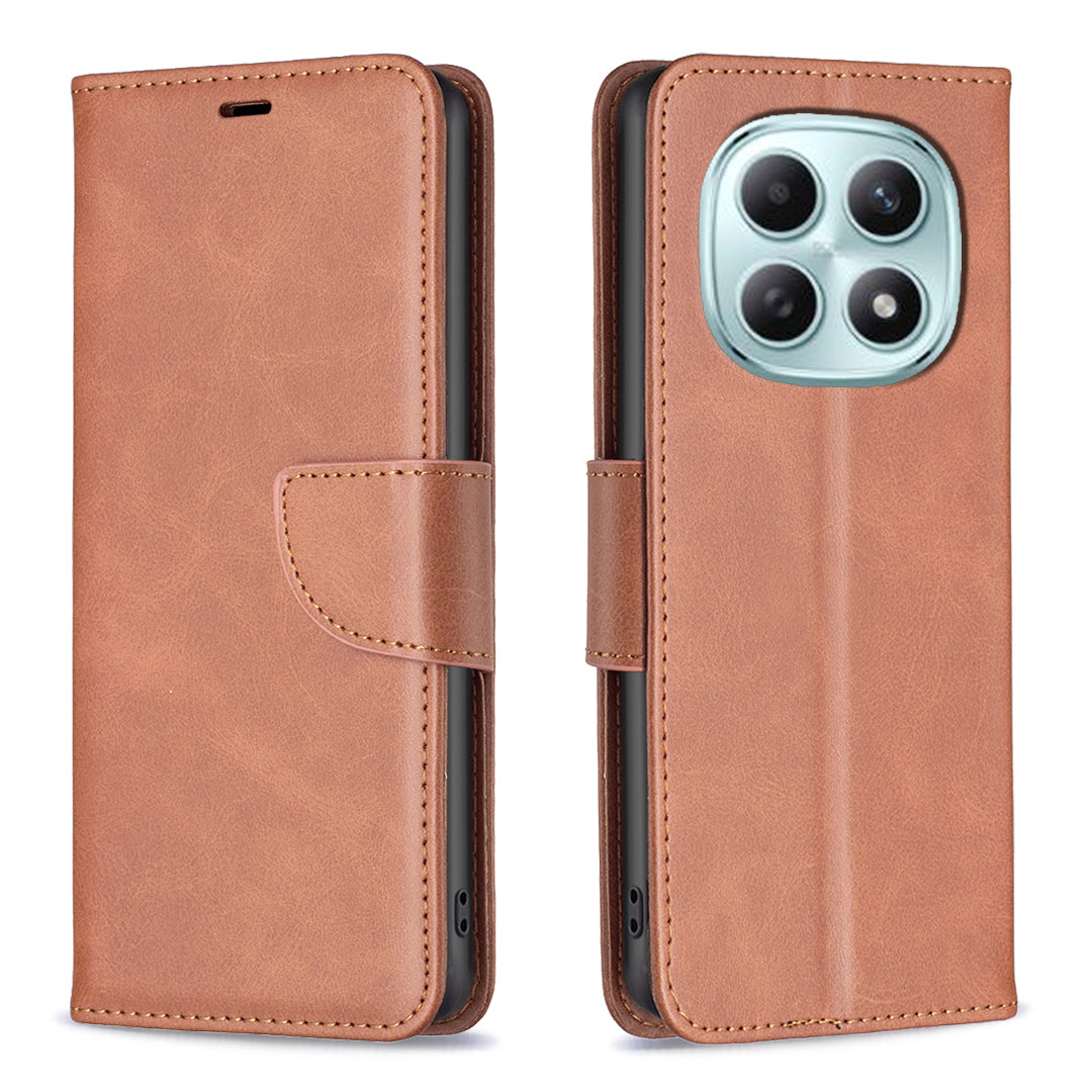 For Xiaomi Redmi Note 15 Pro 4G (Global) Case Shockproof PU Leather Cover with Wallet Card Slots - Brown