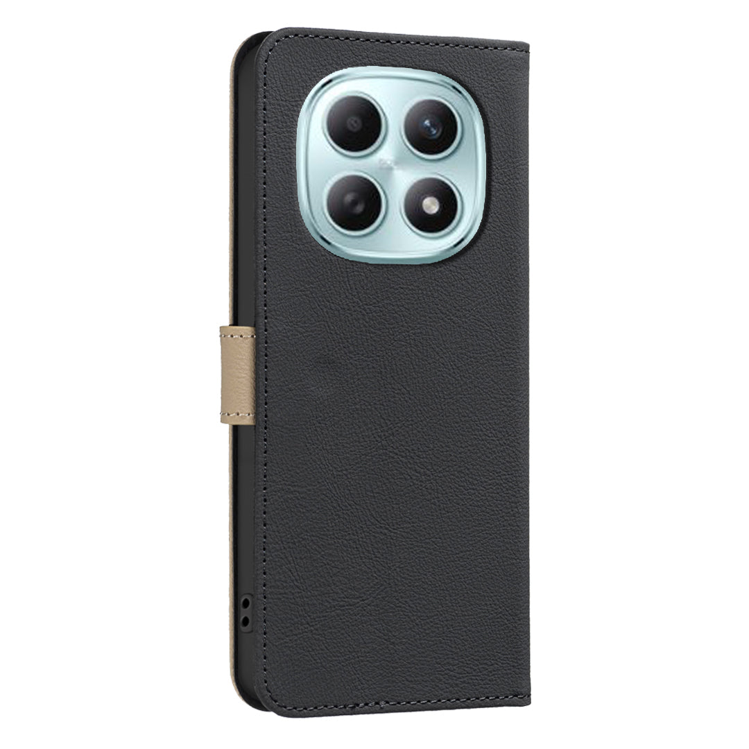 For Xiaomi Redmi Note 15 Pro 4G (Global) Leather Case BINFEN COLOR BF36 Floral Pattern Phone Cover RFID Blocking Wallet Stand - Black