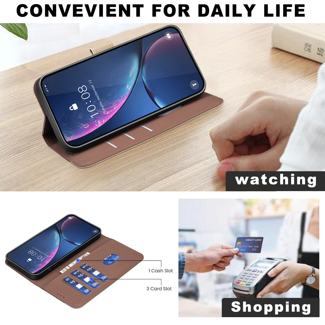 For Xiaomi Redmi Note 15 Pro 4G (Global) Leather Case BINFEN COLOR BF36 Floral Pattern Phone Cover RFID Blocking Wallet Stand - Brown