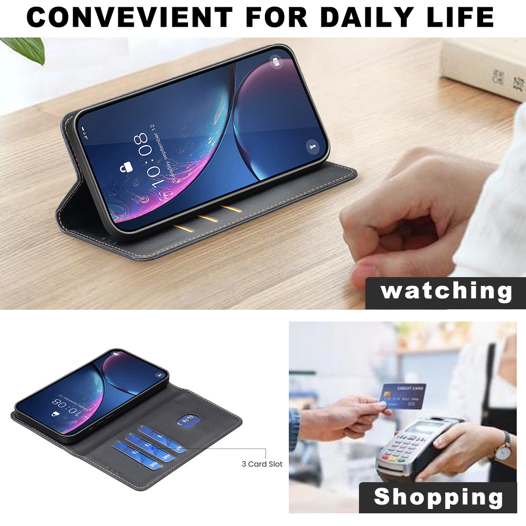 For Xiaomi Redmi Note 15 Pro 4G (Global) Leather Case BINFEN COLOR BF18 Phone Stand Cover with Card Slots - Black