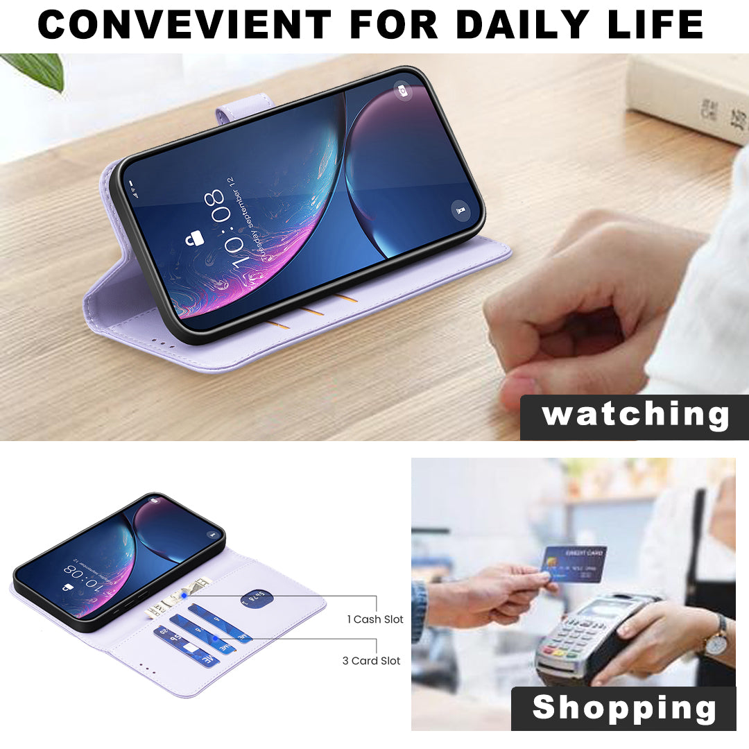 For Xiaomi Redmi Note 15 Pro 4G (Global) Phone Case BINFEN COLOR BF17 Wallet Folio Flip Leather Cover - Purple