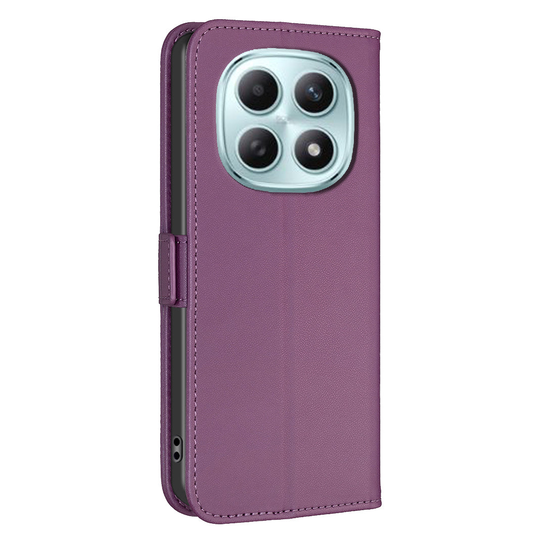 For Xiaomi Redmi Note 15 Pro 4G (Global) Case BINFEN COLOR BF31  PU Leather Flip Folio Phone Wallet Cover - Dark Purple