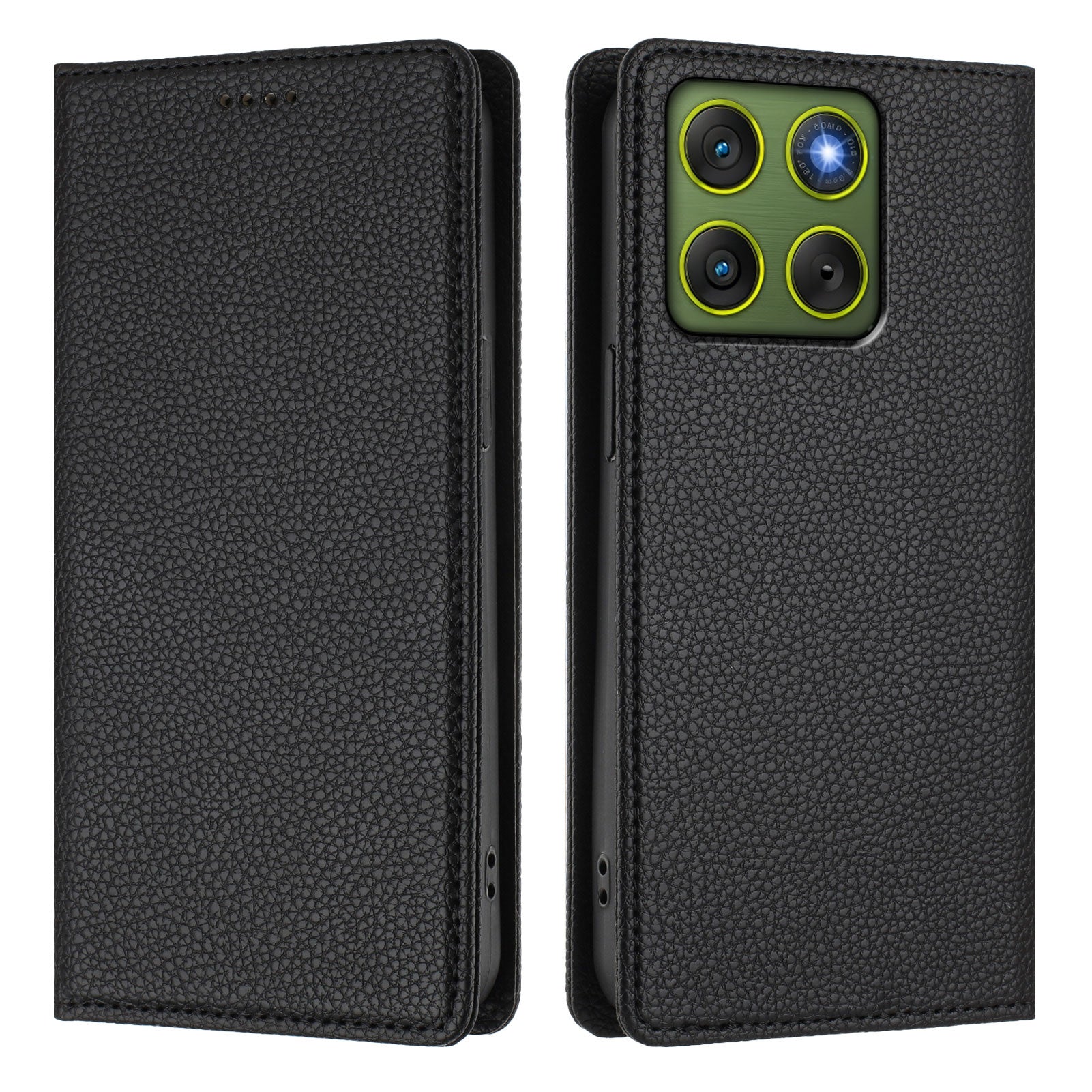 For Motorola Edge 70 5G Wallet Case RFID Blocking Litchi Texture Leather Mobile Cover - Black