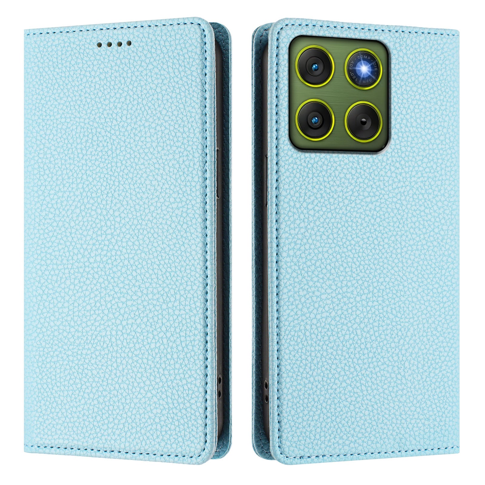 For Motorola Edge 70 5G Wallet Case RFID Blocking Litchi Texture Leather Mobile Cover - Baby Blue