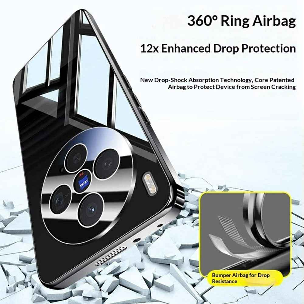 For vivo X300 5G Case Electroplating PC Phone Back Cover with Camera Lens Protector - Purple