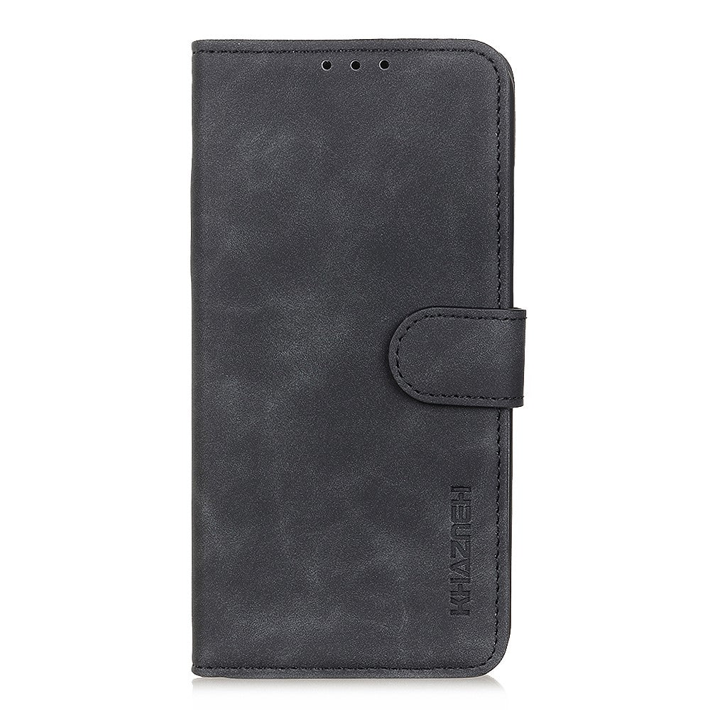 KHAZNEH For Motorola Edge 70 5G Case PU Leather Retro Texture Phone Cover - Black