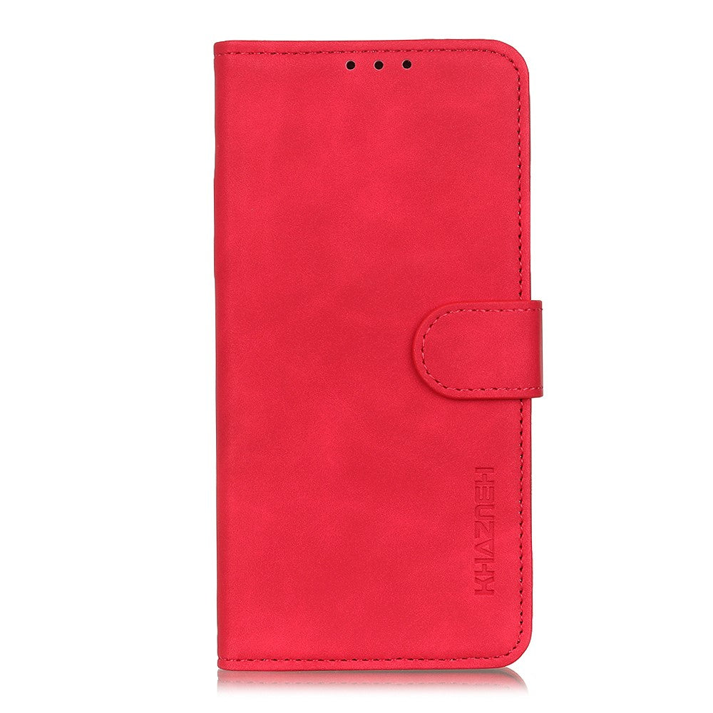 KHAZNEH For Motorola Edge 70 5G Case PU Leather Retro Texture Phone Cover - Red