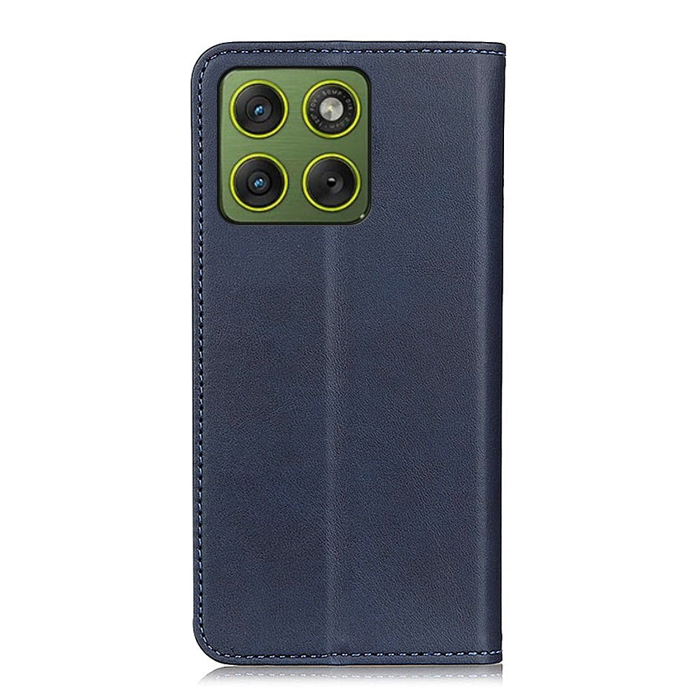 For Motorola Edge 70 5G Case Split Leather Flip Wallet Phone Cover - Blue