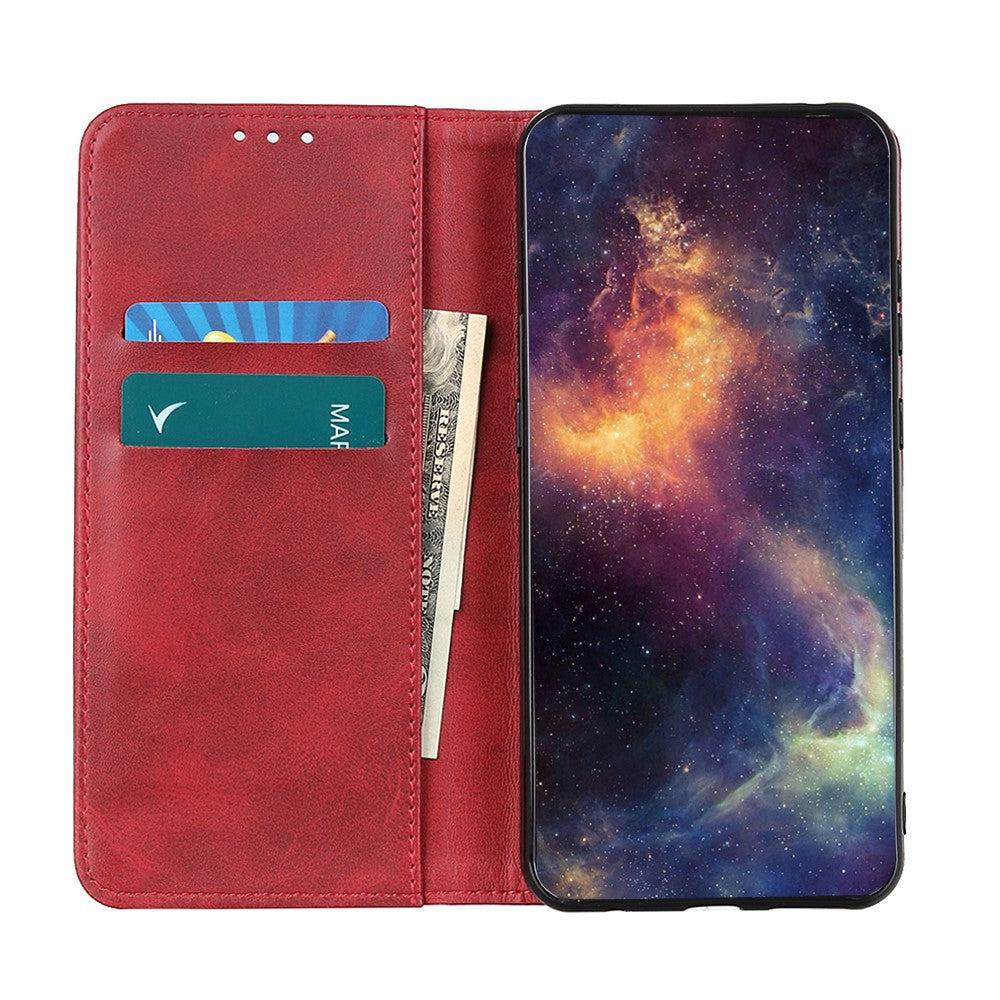 For Motorola Edge 70 5G Case Split Leather Flip Wallet Phone Cover - Red