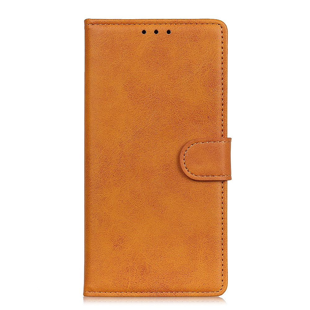 For Motorola Edge 70 5G Case Cowhide Texture Leather Wallet Stand Phone Cover - Brown