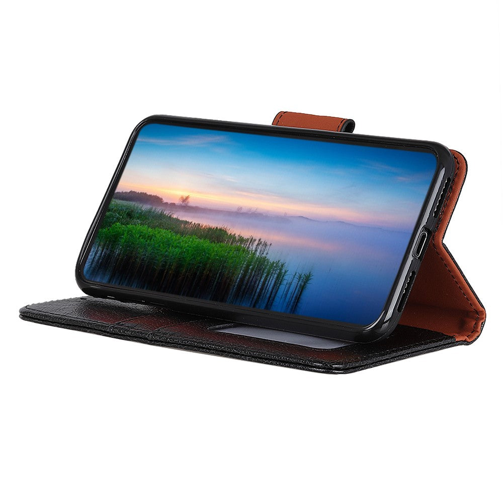 For Motorola Edge 70 5G Case Nappa Texture Split Leather Wallet Phone Cover - Black
