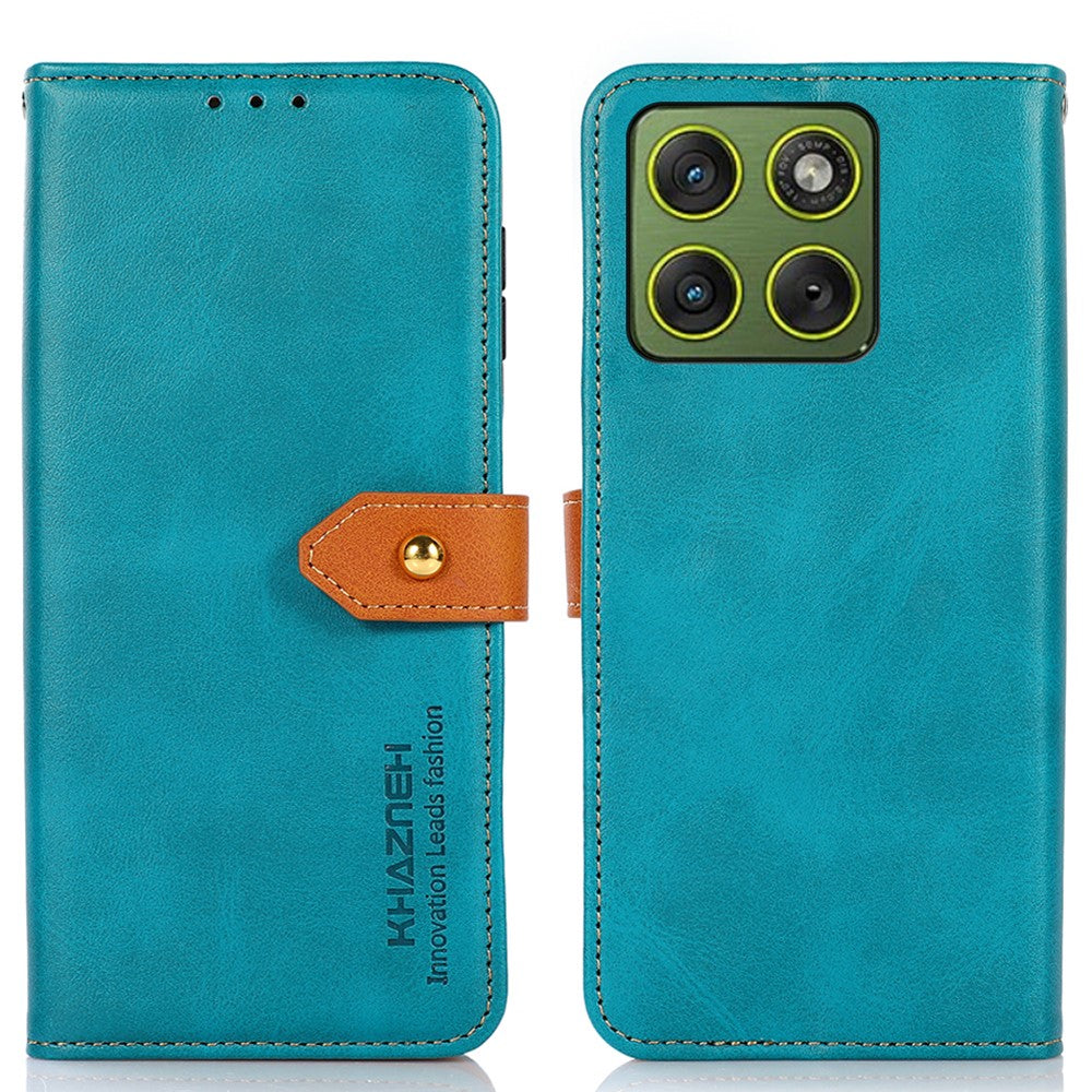 KHAZNEH For Motorola Edge 70 5G Wallet Phone Case Stand Leather Flip Cover - Blue