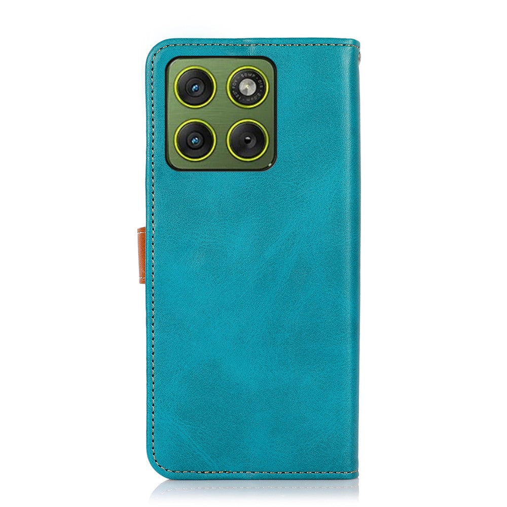 KHAZNEH For Motorola Edge 70 5G Wallet Phone Case Stand Leather Flip Cover - Blue
