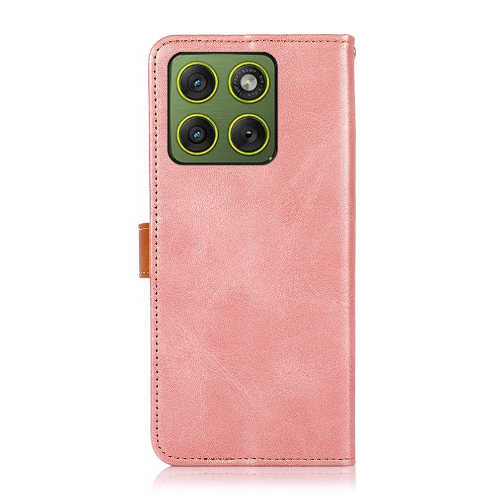 KHAZNEH For Motorola Edge 70 5G Wallet Phone Case Stand Leather Flip Cover - Rose Gold