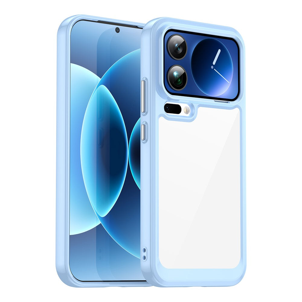 For Xiaomi 17 Pro Max Case TPU + Acrylic Protective Clear Phone Cover - Blue