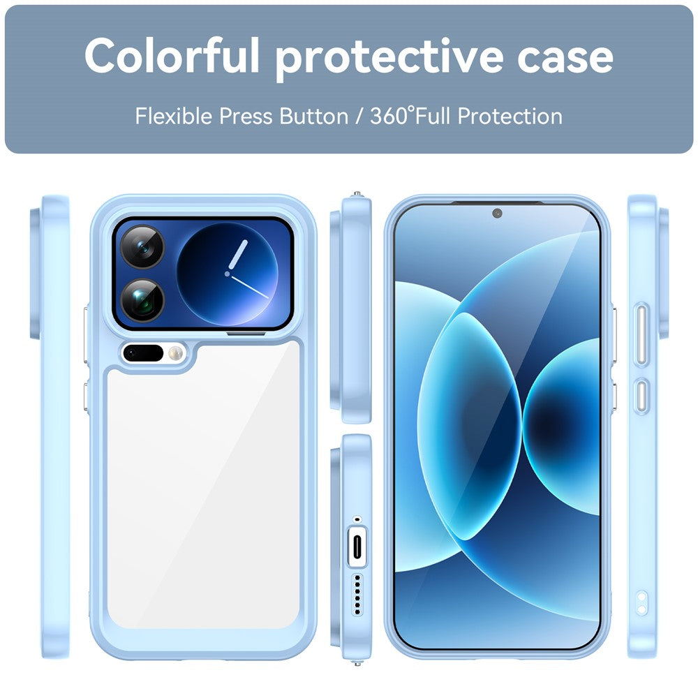 For Xiaomi 17 Pro Max Case TPU + Acrylic Protective Clear Phone Cover - Blue
