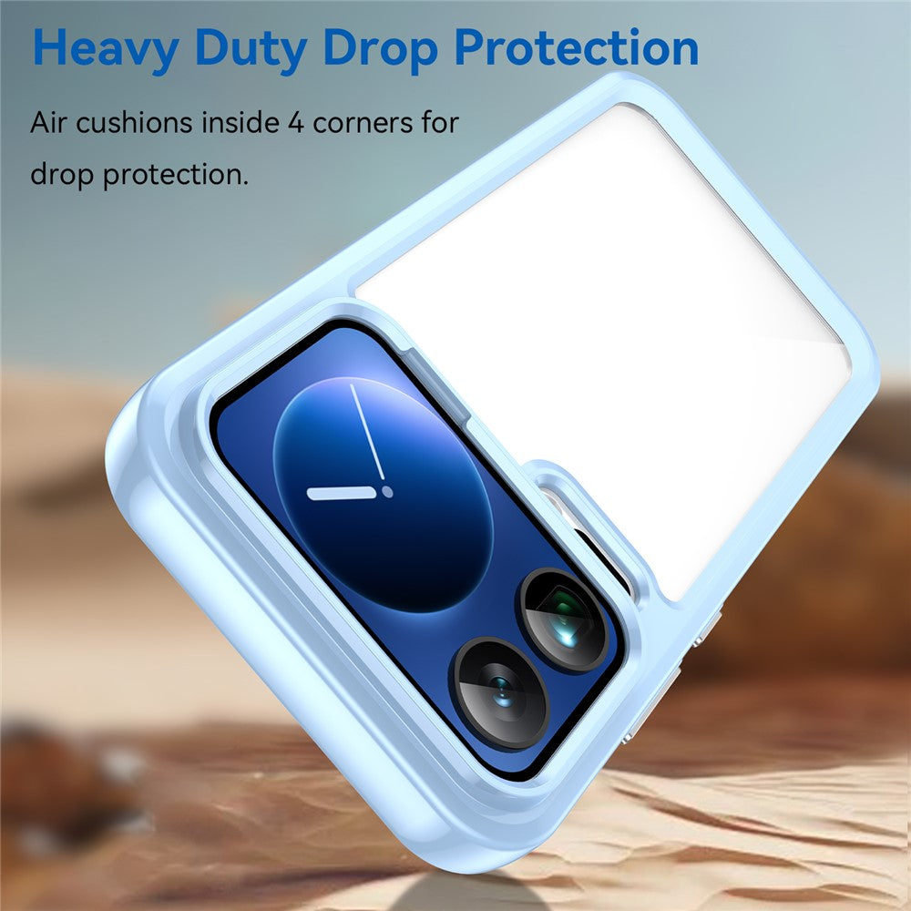 For Xiaomi 17 Pro Max Case TPU + Acrylic Protective Clear Phone Cover - Blue
