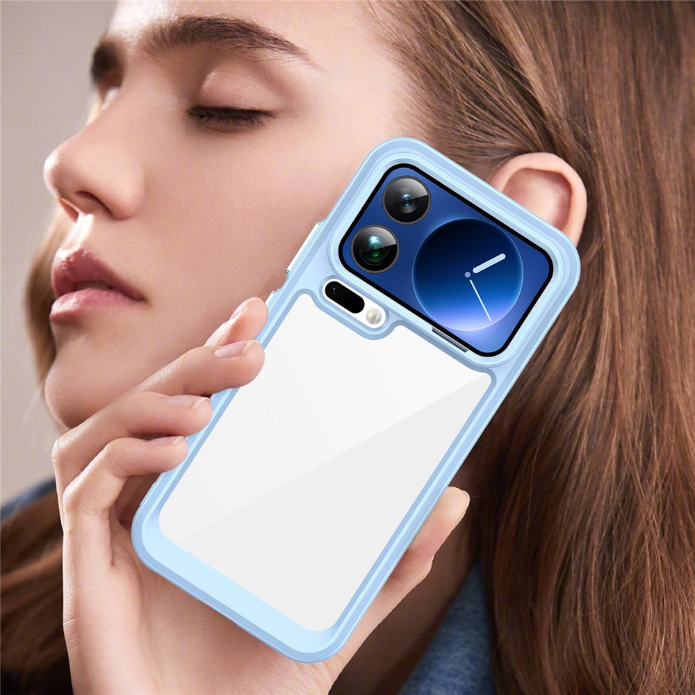 For Xiaomi 17 Pro Max Case TPU + Acrylic Protective Clear Phone Cover - Blue